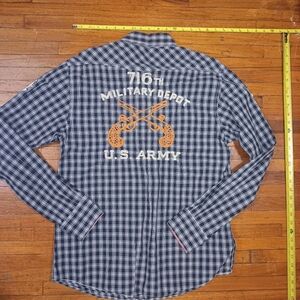 Scotch & Soda Blue Plaid Casual Button Down Shirt